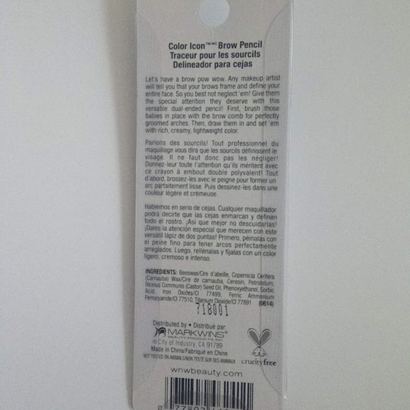 Wet N Wild Dual Ended Brow Pencil & Eye Brow Brush Black Ops C264A Net WT .7g - Picture 4 of 7